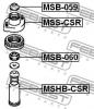 FEBEST MSB059 ВТУЛКА ЗАДНЕГО АМОРТИЗАТОРА (MITSUBISHI AIRTREK CU2W/CU4W/CU5W 2001- MITSUBISHI LANCER CS 2000- MITS