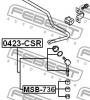 FEBEST MSB736 РЕМКОМПЛЕКТ ТЯГИ СТАБИЛИЗАТОРА (3 ШТ) (MITSUBISHI AIRTREK CU2W/CU4W/CU5W 2001- MITSUBISHI DINGO CQ1A