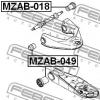 FEBEST MZAB018 САЙЛЕНБЛОК ПЕРЕДНЕГО ВЕРХНЕГО РЫЧАГА