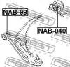 FEBEST NAB040 САЙЛЕНБЛОК ЗАДНИЙ ПЕРЕДНЕГО РЫЧАГА БЕЗ КРОНШТЕЙНА