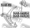 FEBEST NAB040LH САЙЛЕНБЛОК ЗАДНИЙ ПЕРЕДНЕГО ЛЕВОГО РЫЧАГА (NISSAN BLUEBIRD U14 1996-2001 NISSAN PRIMERA P11 (UKP) 19