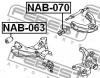 FEBEST NAB070 NAB-070_сайленблок верхн.рычага/ Nissan Terrano II R20 1993-2006