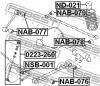 FEBEST NAB076 САЙЛЕНБЛОК ЗАДНЕЙ ПРОДОЛЬНОЙ ТЯГИ