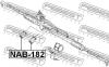 FEBEST NAB182 САЙЛЕНБЛОК РУЛЕВОЙ РЕЙКИ (NISSAN INFINITI I30/I35 CA33 1999-2004 NISSAN MAXIMA CEFIRO A33 1998-2003)