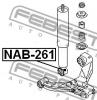 FEBEST NAB261 САЙЛЕНБЛОК ПЕРЕДНЕГО АМОРТИЗАТОРА (ISUZU COMO JVWE25 2001- NISSAN CARAVAN/HOMY E25 2001- NISSAN URVA