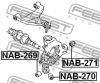 FEBEST NAB269 САЙЛЕНБЛОК ЗАДНЕЙ ЦАПФЫ (NISSAN ELGRAND E51 2002-) FEBEST