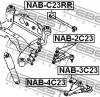 FEBEST NAB2C23 САЙЛЕНБЛОК ЗАДНЕГО ВЕРХНЕГО РЫЧАГА