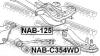 FEBEST NABC354WD САЙЛЕНБЛОК ПЕРЕДНЕГО ТОРСИОНА (NISSAN LAUREL NC35 4WD 1997-2002 NISSAN SKYLINE NR33 4WD 1994-1998 NI