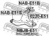 FEBEST NABE51B САЙЛЕНБЛОК ЗАДНИЙ ПЕРЕДНЕГО РЫЧАГА (NISSAN ELGRAND E51 2002-) FEBEST