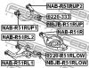 FEBEST NABR51RUP1 САЙЛЕНБЛОК ПЕРЕДНИЙ ЗАДНЕГО ВЕРХНЕГО РЫЧАГА (NISSAN PATHFINDER R51M 2005-) FEBEST