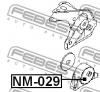 FEBEST NM029 NM-029_подушка двиг.задн./ Nissan Sunny B15/Almera N16 00-05
