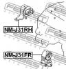 FEBEST NMJ31RH NM-J31RH_подушка двиг.прав./ Nissan Murano Z50 02-07