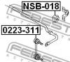 FEBEST NSB018 ВТУЛКА ЗАДНЕГО СТАБИЛИЗАТОРА D18