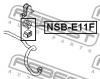 FEBEST NSBE11F NSB-E11F_втулка перед.стаб.D22/ Nissan NOTE E11E 2005-