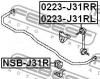 FEBEST NSBJ31R ВТУЛКА ЗАДНЕГО СТАБИЛИЗАТОРА D26 (NISSAN PRESAGE U31 2003- NISSAN TEANA (PRC) J31Z 2004-2008 NISSAN