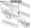 FEBEST SZAB041 САЙЛЕНБЛОК ЗАДНЕЙ ПОПЕРЕЧНОЙ ТЯГИ (SUZUKI GRAND VITARA/GRAND ESCUDO XL-7 JA627 2001-2006) FEBEST