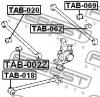 FEBEST TAB-002Z Сайлентблок задней цапфы плавающий
