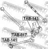 FEBEST TAB143 САЙЛЕНБЛОК ЗАДНЕЙ ЦАПФЫ