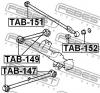 FEBEST TAB149 САЙЛЕНБЛОК ЗАДНЕГО ВЕРХНЕГО ПРОДОЛЬНОГО РЫЧАГА (TOYOTA HILUX KZN130 1989-1995) FEBEST