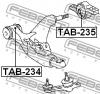 FEBEST TAB235 САЙЛЕНБЛОК ЗАДНИЙ ПЕРЕДНЕГО РЫЧАГА БЕЗ КРОНШТЕЙНА
