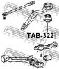 FEBEST TAB322 САЙЛЕНБЛОК ПЕРЕДНЕГО РЫЧАГА (TOYOTA CROWN/CROWN MAJESTA UZS173 4WD 1999-2004) FEBEST