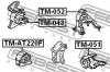 FEBEST TMAT220F ПОДУШКА ДВИГАТЕЛЯ ПЕРЕДНЯЯ AT (TOYOTA AVENSIS AT220/ZZT220 1997-2003 TOYOTA CORONA AT220/ST220 1997-