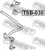 FEBEST TSB030 ВТУЛКА ПЕРЕДНЕГО СТАБИЛИЗАТОРА D20