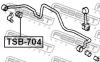FEBEST TSB704 ВТУЛКА ЗАДНЕГО СТАБИЛИЗАТОРА D25 (TOYOTA HIACE/REGIUSACE KZH100/RZH100/LH100 1989-2004) FEBEST