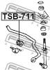 FEBEST TSB711 ВТУЛКА ЗАДНЕГО СТАБИЛИЗАТОРА D17 (TOYOTA COROLLA 2 EL45 4WD 1990-1994 TOYOTA CORSA/TERCEL EL45 4WD 1