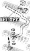 FEBEST TSB729 ВТУЛКА ПЕРЕДНЕГО СТАБИЛИЗАТОРА D25 (TOYOTA LAND CRUISER PRADO 90 1996-2002) FEBEST