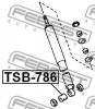 FEBEST TSB786 ВТУЛКА ЗАДНЕГО АМОРТИЗАТОРА