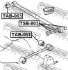 FEBEST TSB803 ВТУЛКА ЗАДНЕЙ ПОПЕРЕЧНОЙ ТЯГИ