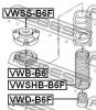 FEBEST VWSHB-B6F Пыльник переднего амортизатора