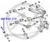 HANSE HR822173 Сайлентблок цапфы задней подвески, передний