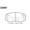 MK Kashiyama D2087 D2087 Колодки торм пер MARK II/CHASER/CRESTA