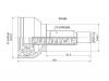 SAT FO003 Шрус Ford Mondeo III 1.8/2.0 00-07, Focus II 1.8TDCi 01-
