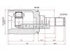 SAT HO-922 Шрус внутренний RR HONDA CR-V RD4/5/6/7/9 RE#/CROSSTOUR 10-