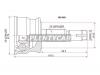SAT MI048 Шрус MMC Colt 4A91 Z24A 4WD 04-