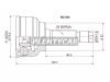 SAT MZ004 MZ-04 ШРУС НАРУЖНЫЙ 21x52x24 (323 FAMILIA(BD)