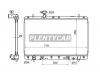 SAT SG-SK0007 Радиатор SUZUKI AERIO/LIANA 1.3/1.5/1.6 01-04 нижн. патрубок слева