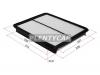 SAT ST-28113-2W100 Фильтр воздушный HYUNDAI SANTA FE 13-/KIA SORENTO 12-