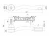 SAT ST4504729125 Наконечник рулевой  TOYOTA AVENSIS 00- LH