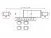 SAT ST4853180443 Амортизатор задний TOYOTA DYNA 200/TOYOACE G25 95-05 LH=RH