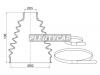 SAT TC114 Пыльник шруса наружный  FR NISSAN TEANA J32 (смазка, 2 хомута. термопластик)