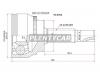 SAT TO076A Шрус Toyota Corolla/Verso ZZE121/122 3ZZ/4ZZ-FE (Euro) 02-06