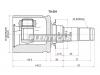 SAT TO201 ШРУС внутренний TOYOTA LAND CRUISER 200 2UZFE/1VDFTV  07-