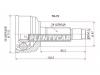 SAT TO75 ШРУС TY Passo 1.0, 1KRFE, KGC10, 04-