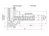 SAT TO77A48 Шрус TOYOTA Prius NH2# 1NZ 03- ABS