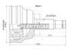 SAT VW011 ШРУС Audi 80 1.8/2.2/2.3E 91-96, VW Golf III (1H1) 91-97, Passat (3A2/35I) 88-96, Polo (6KV2)  95-02