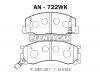 AKEBONO AN-722WK Колодки тормозные дисковые передн TOYOTA: PREVIA 90-99, LITEACE 97-01